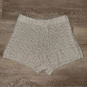 Women’s Beige Knitted Shorts